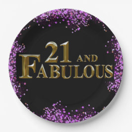 21 ste verjaardag papieren bordje