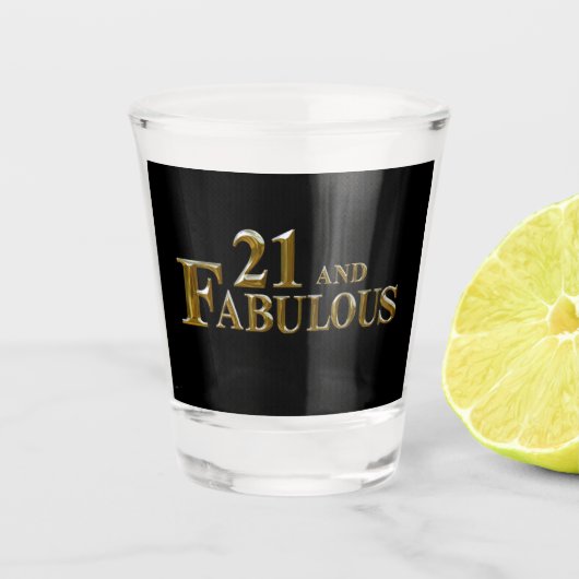 21 ste verjaardag shot glas (Voorkant)