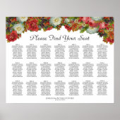 21 Tabel  Herfst Floral Wedding Seating Chart Poster (Voorkant)