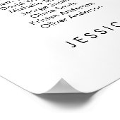 21 tafel Elegant Onze favoriete mensen zitgrafiek Poster (Hoek)