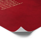 21 Tafel-goudvriendjes op de Rood Wedding Seating Poster (Hoek)