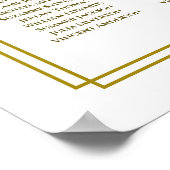 21 Tafel - graafster voor de bruiloft Poster (Hoek)