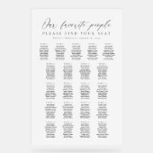21 Tafels Favoriete Mensen Acryl Zitplaats Chart Bord (Voorkant)