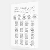 21 Tafels Favoriete Mensen Acryl Zitplaats Chart Bord (Hoek)