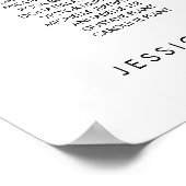 21 Tafels Modern Vind uw zitplaatskaart Poster (Hoek)