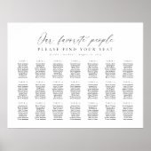 21 Tafels Ons Favoriete Personen Zitplaatsindeling Poster (Voorkant)