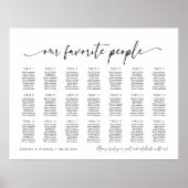 21 Tafels Ons Favoriete Personen Zitplaatsindeling Poster (Voorkant)