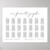 21 Tafels Ons favoriete zitplaatsenplan Poster (Voorkant)