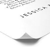 21 Tafels Onze favoriete Mensen Zitschema Plan Poster (Hoek)