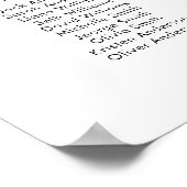 21 Tafels Onze favoriete Mensen Zitschema Plan Poster (Hoek)