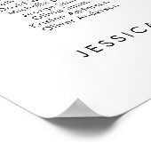 21 Tafels Onze favoriete Mensen Zitschema Plan Poster (Hoek)