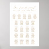 21 Tafels Onze Favoriete Mensen Zittinglijst Poster (Voorkant)