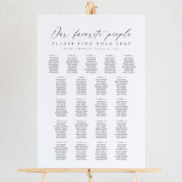 21 Tafels Onze Favoriete Mensen Zittinglijst Poster