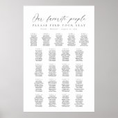 21 Tafels Stoelindeling van onze favoriete mensen Poster (Voorkant)