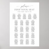 21 Tafels Vind uw Zitplaatskaart Poster (Voorkant)