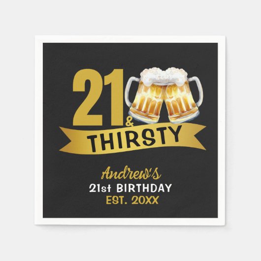 21 & THIRSTY-21ST BIRTHDAY INVITATION SERVET (Voorkant)