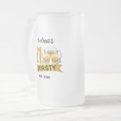 21 & THIRSTY-21ST BIRTHDAY  MATGLAS BIERPUL (Voorkant links)