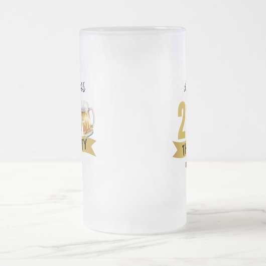 21 & THIRSTY-21ST BIRTHDAY MATGLAS BIERPUL (Center)