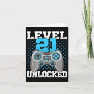 21 Unlocked Video Gaming 21e verjaardag Game Gamer Kaart
