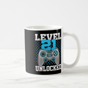 21 Unlocked Video Gaming 21e verjaardag Game Gamer Koffiemok