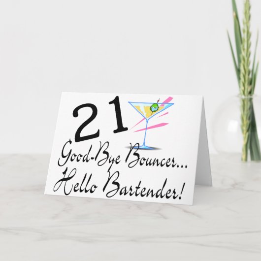 21 vaarwel de Barman van het Hallo van de Kaart (Voorkant)