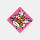 21 Vandaag Leuk Retro Stripboek Roze Servet (Hoek)