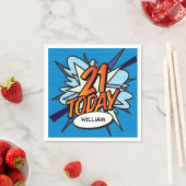 21 Vandaag Leuk Retro Stripboek Servet (Insitu)