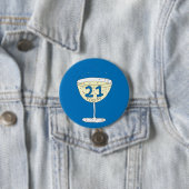 21 Vandaag pin badge blauw 21e verjaardagsfeestje Ronde Button 7,6 Cm (In situ)