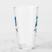 21 Verjaardag Bold Blauw Letter Simple Minimal Glas (Rechts)