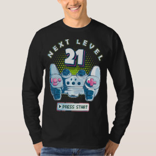 21 Verjaardag Gamer Next Level 21 Gaming Controlle T-shirt