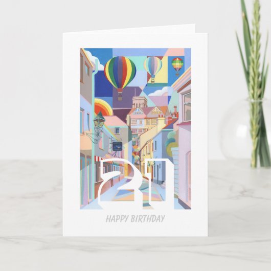 21. Verjaardag Kaart voor een bijzonder persoon (Voorkant)
