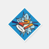 21 Verjaardag Leuk Retro Stripboek Servet (Hoek)