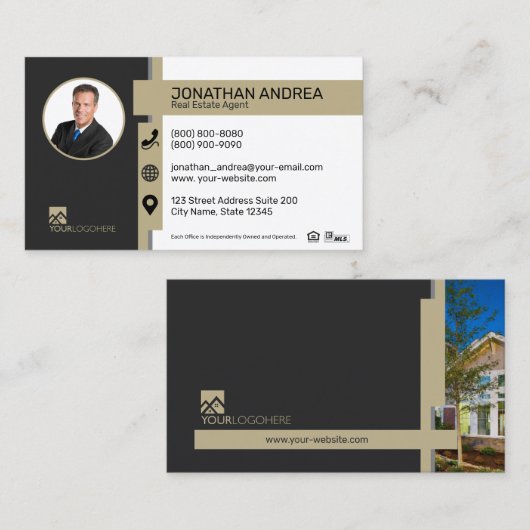 21 Visitekaartje zwart goud in 19702 (Voorkant / Achterkant)