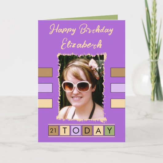 21 voeg vandaag de foto's toe met de naam paarse v kaart (Voorkant)