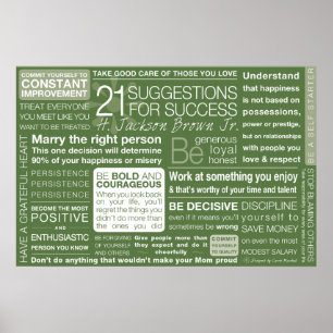 21 Voorstellen voor succes - groen Poster
