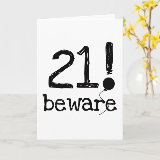 21 voorzichtig zijn kaart (Gele Bloem)