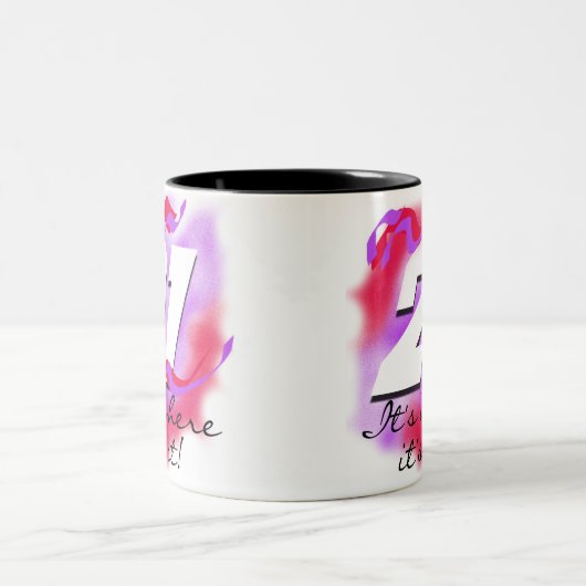 21 Waar het is Tweekleurige Koffiemok (Center)