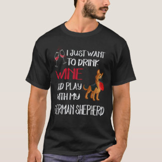 21 Wil gewoon wijn drinken en spelen met mijn Duit T-shirt