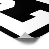 #21 Wit Nummer 21 Sport Fan Style Poster (Hoek)