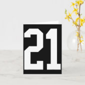 #21 Wit Nummer 21 Sportfan Stijl Halloween Cos Kaart (Gele Bloem)