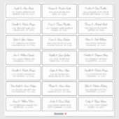 21 Witte Adresetiketten voor individueel huwelijk Sticker (Vel)