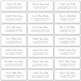 21 Witte Adresetiketten voor individueel huwelijk Sticker