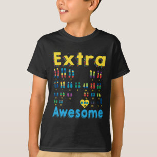 21 Xy Extra Chromosoom Jongen Wereld Down Syndroom T-shirt