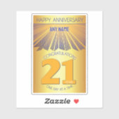 21 Year | Golden Ray 12 Step CUSTOM NAME Sticker (Vel)
