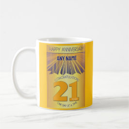 21 Year Sober Anniversary | Golden Ray 12 Step Koffiemok