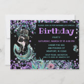 *~* 21 zeemeermin GLAM LUXE onder de Zee 'Birthday Kaart (Achterkant)