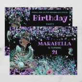 *~* 21 Zeemeermin Magisch onder de Zee 'Birthday' Kaart (Voorkant / Achterkant)