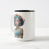 21A Dollz by: Svace - Series 01 Tweekleurige Koffiemok (Voorkant links)