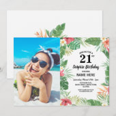 21e 18e 30e 40e verjaardag van de tropische foto v kaart (Voorkant / Achterkant)