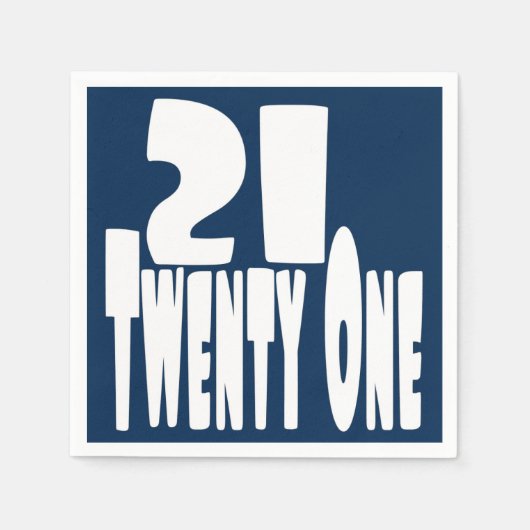 21e 21e verjaardag servetten (Voorkant)